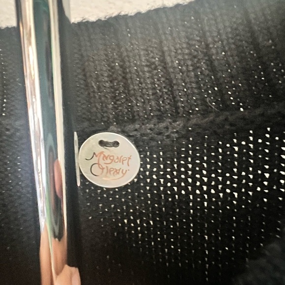 Black Ribbed Sweater with Pocket - Picture 3 of 4